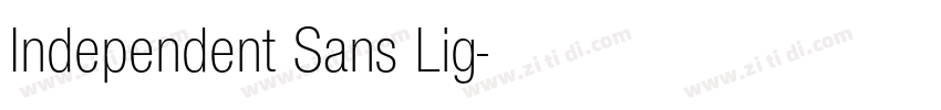 Independent Sans Lig字体转换